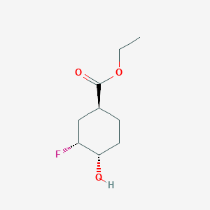 molecular formula C9H15FO3 B11904608 Ethyl (1S,3R,4S)-3-fluoro-4-hydroxycyclohexane-1-carboxylate 