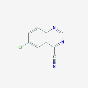 molecular formula C9H4ClN3 B11904657 6-Chloroquinazoline-4-carbonitrile 