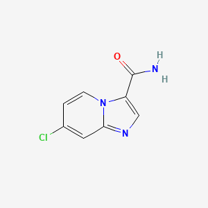 molecular formula C8H6ClN3O B11904667 7-Chloroimidazo[1,2-a]pyridine-3-carboxamide 
