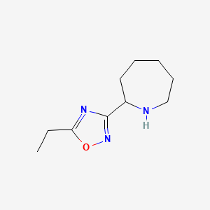 molecular formula C10H17N3O B11904676 3-(Azepan-2-yl)-5-ethyl-1,2,4-oxadiazole 