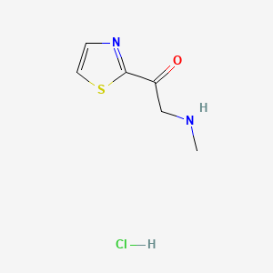 molecular formula C6H9ClN2OS B11904698 2-(Methylamino)-1-(thiazol-2-yl)ethanone hydrochloride 
