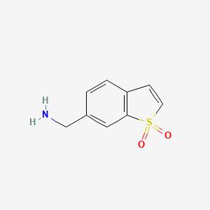 molecular formula C9H9NO2S B11904725 6-(Aminomethyl)benzo[b]thiophene 1,1-dioxide 