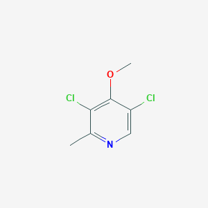 molecular formula C7H7Cl2NO B11904729 3,5-Dichloro-4-methoxy-2-methylpyridine 