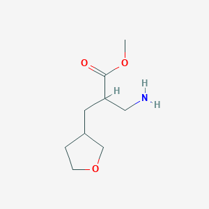 molecular formula C9H17NO3 B11904738 Methyl 3-amino-2-[(oxolan-3-yl)methyl]propanoate 