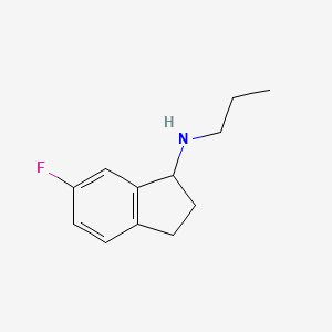 molecular formula C12H16FN B11904783 6-fluoro-N-propyl-2,3-dihydro-1H-inden-1-amine CAS No. 284477-77-6