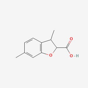 molecular formula C11H12O3 B11904788 3,6-Dimethyl-2,3-dihydrobenzofuran-2-carboxylic acid 