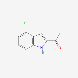 molecular formula C10H8ClNO B11904841 1-(4-chloro-1H-indol-2-yl)ethanone 