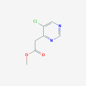 molecular formula C7H7ClN2O2 B11904853 Methyl 2-(5-chloropyrimidin-4-yl)acetate CAS No. 1260813-71-5