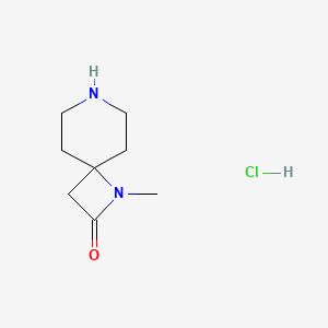 molecular formula C8H15ClN2O B11904866 1-Methyl-1,7-diazaspiro[3.5]nonan-2-one hydrochloride 