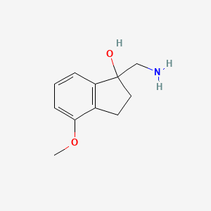 molecular formula C11H15NO2 B11904905 1-(Aminomethyl)-4-methoxy-2,3-dihydro-1H-inden-1-ol CAS No. 1082268-42-5