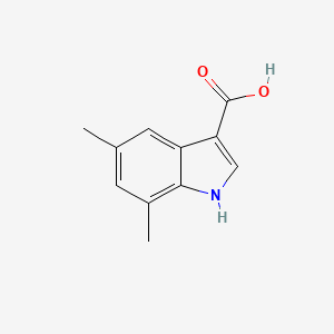molecular formula C11H11NO2 B11904939 5,7-dimethyl-1H-indole-3-carboxylic acid 