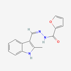 molecular formula C15H13N3O2 B1190496 N'-[(2-methyl-1H-indol-3-yl)methylene]-2-furohydrazide 