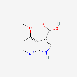 molecular formula C9H8N2O3 B11904961 4-methoxy-1H-pyrrolo[2,3-b]pyridine-3-carboxylic acid 