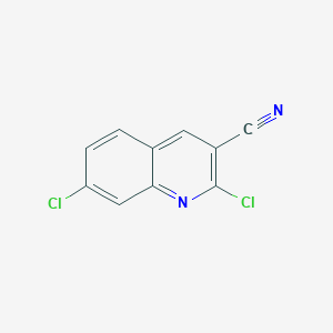 molecular formula C10H4Cl2N2 B119050 2,7-二氯喹啉-3-碳腈 CAS No. 158583-91-6
