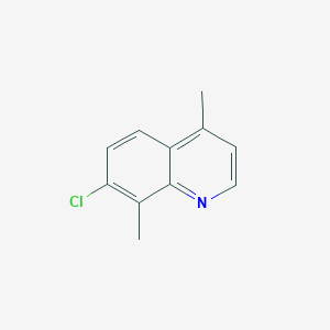 molecular formula C11H10ClN B11905036 7-Chloro-4,8-dimethylquinoline 