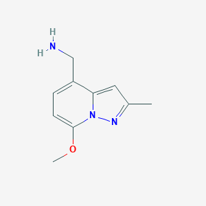 molecular formula C10H13N3O B11905103 (7-Methoxy-2-methylpyrazolo[1,5-A]pyridin-4-YL)methanamine 