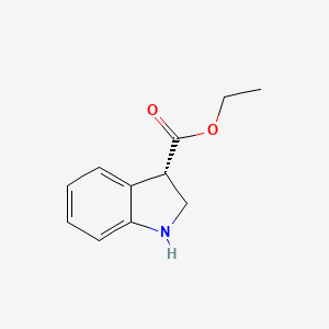 molecular formula C11H13NO2 B11905119 Ethyl (3S)-2,3-dihydro-1H-indole-3-carboxylate CAS No. 83234-86-0