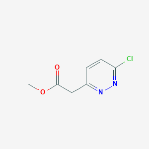 molecular formula C7H7ClN2O2 B11905161 Methyl 2-(6-chloropyridazin-3-yl)acetate 
