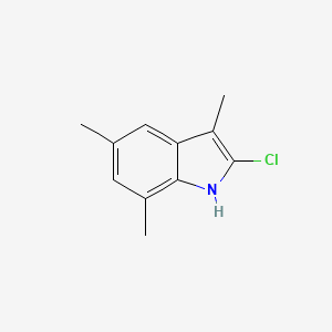 molecular formula C11H12ClN B11905169 2-Chloro-3,5,7-trimethyl-1H-indole 