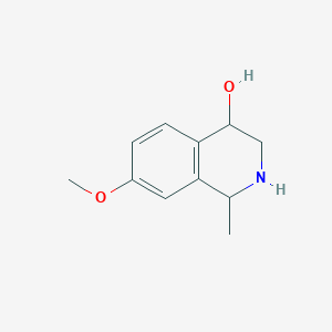 molecular formula C11H15NO2 B11905181 7-Methoxy-1-methyl-1,2,3,4-tetrahydroisoquinolin-4-ol 