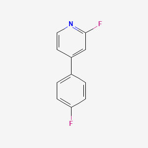 molecular formula C11H7F2N B11905209 2-Fluoro-4-(4-fluorophenyl)pyridine CAS No. 1214383-71-7