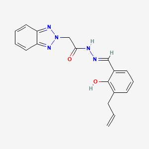 molecular formula C18H17N5O2 B1190524 N'-(3-allyl-2-hydroxybenzylidene)-2-(2H-1,2,3-benzotriazol-2-yl)acetohydrazide 