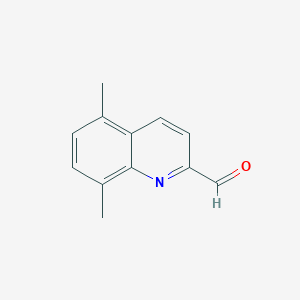 molecular formula C12H11NO B11905247 5,8-Dimethylquinoline-2-carbaldehyde 
