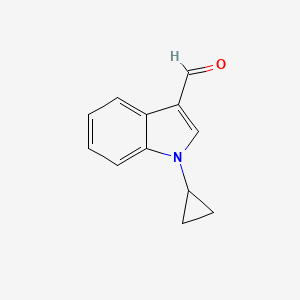 molecular formula C12H11NO B11905355 1-Cyclopropyl-1H-indole-3-carbaldehyde 