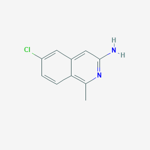 molecular formula C10H9ClN2 B11905367 6-Chloro-1-methylisoquinolin-3-amine 