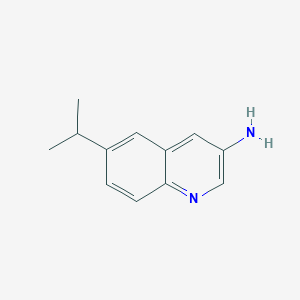 molecular formula C12H14N2 B11905392 6-Isopropylquinolin-3-amine 