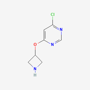 molecular formula C7H8ClN3O B11905450 4-(Azetidin-3-yloxy)-6-chloropyrimidine 