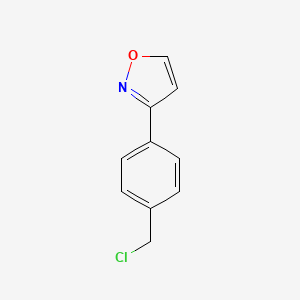 molecular formula C10H8ClNO B11905456 3-(4-(Chloromethyl)phenyl)isoxazole CAS No. 1187532-70-2