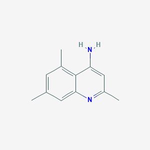 molecular formula C12H14N2 B11905496 4-Amino-2,5,7-trimethylquinoline CAS No. 689277-04-1