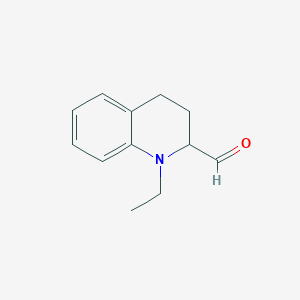 molecular formula C12H15NO B11905537 1-Ethyl-1,2,3,4-tetrahydroquinoline-2-carbaldehyde CAS No. 1707583-11-6