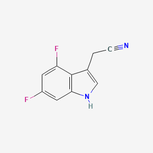 molecular formula C10H6F2N2 B11905593 2-(4,6-Difluoro-1H-indol-3-yl)acetonitrile 