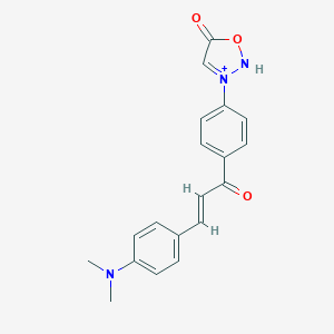 molecular formula C19H18N3O3+ B119056 3-(4-(3-(4-(Dimethylamino)phenyl)-1-oxo-2-propenyl)phenyl)-5-hydroxy-1,2,3-oxadiazolium CAS No. 152168-00-8
