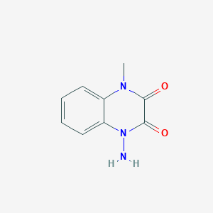 molecular formula C9H9N3O2 B11905643 1-Amino-4-methyl-1,4-dihydroquinoxaline-2,3-dione CAS No. 21184-51-0