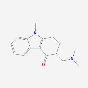 molecular formula C16H20N2O B119057 3((Dimethylamino)methyl)-1,2,3,9-tetrahydro-9-methyl-4H-carbazol-4-one CAS No. 153139-56-1