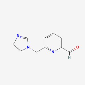 molecular formula C10H9N3O B11905712 6-((1H-Imidazol-1-yl)methyl)picolinaldehyde CAS No. 154696-42-1