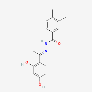 molecular formula C17H18N2O3 B1190572 N'-[1-(2,4-dihydroxyphenyl)ethylidene]-3,4-dimethylbenzohydrazide 