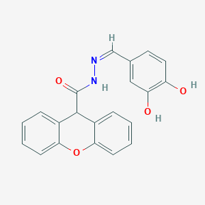 molecular formula C21H16N2O4 B1190577 N'-[(Z)-(3,4-dihydroxyphenyl)methylidene]-9H-xanthene-9-carbohydrazide 