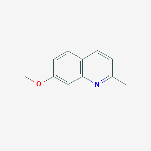 molecular formula C12H13NO B11905799 7-Methoxy-2,8-dimethylquinoline 