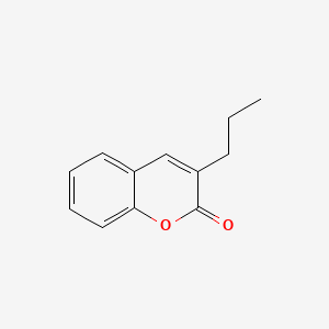 molecular formula C12H12O2 B11905868 Coumarin, 3-propyl- CAS No. 66898-40-6