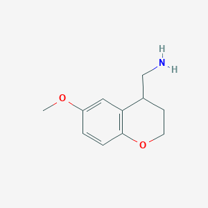 molecular formula C11H15NO2 B11905883 (6-Methoxychroman-4-yl)methanamine 