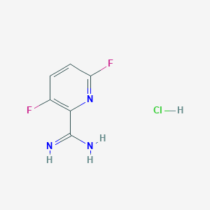 molecular formula C6H6ClF2N3 B11905901 3,6-Difluoropicolinimidamide hydrochloride CAS No. 1179361-73-9