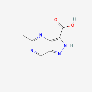 molecular formula C8H8N4O2 B11905905 5,7-Dimethyl-1H-pyrazolo[4,3-d]pyrimidine-3-carboxylic acid 