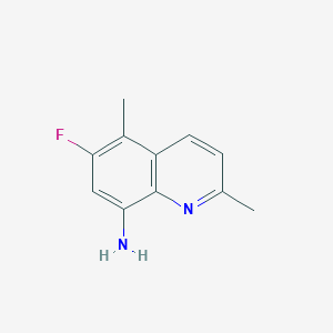 molecular formula C11H11FN2 B11905923 6-Fluoro-2,5-dimethylquinolin-8-amine CAS No. 1420791-52-1