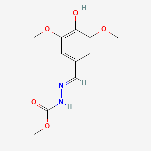 molecular formula C11H14N2O5 B1190593 Methyl 2-(4-hydroxy-3,5-dimethoxybenzylidene)hydrazinecarboxylate 