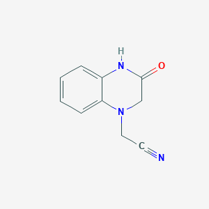 molecular formula C10H9N3O B11905949 2-(3-Oxo-3,4-dihydroquinoxalin-1(2H)-yl)acetonitrile 