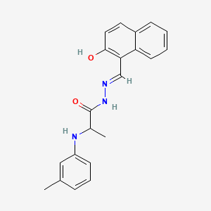molecular formula C21H21N3O2 B1190602 N'-[(2-hydroxy-1-naphthyl)methylene]-2-(3-toluidino)propanohydrazide 